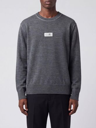 Maison Margiela Maglia girocollo in lana vergine con logo Numeric