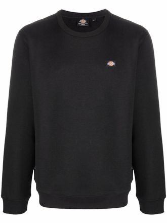 Dickies logo-patch crew neck sweatshirt - men - Cotton/Polyester - S - Black