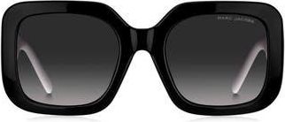 Marc Jacobs 53mm Gradient Polarized Square Sunglasses in 080S-9O at Nordstrom Rack