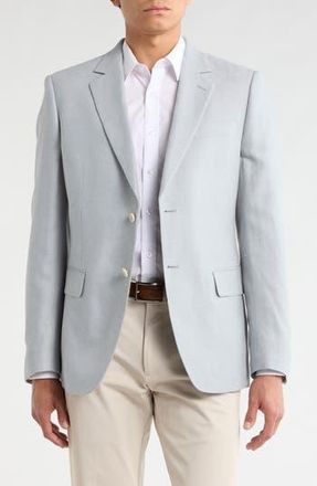 John Varvatos Hopsack Linen & Cotton Sport Coat in Green at Nordstrom Rack, Size 44R