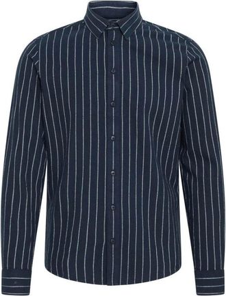 Casual Friday Overhemden, Heren, Blauw, 3Xl, Gestreept Navy Blauw Shirt