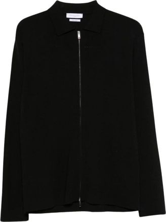Daniele Fiesoli Gebreide Polo Met Ritssluiting En Klassieke Kraag - Heren - Polos - Zwart - XL - Wol - Tops