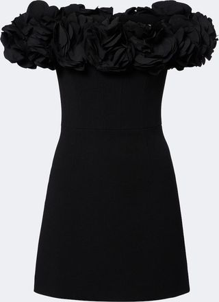 Rebecca Vallance Odetta appliqu&eacute; off-shoulder cr&ecirc;pe minidress