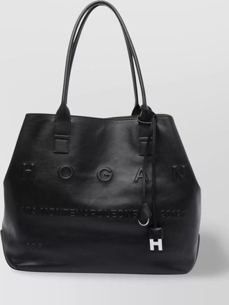 Hogan dual handle metal charm shoulder bag