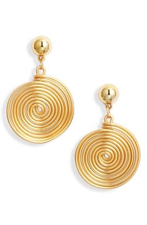 Kenneth Jay Lane Swirl Drop Earrings in Gold at Nordstrom