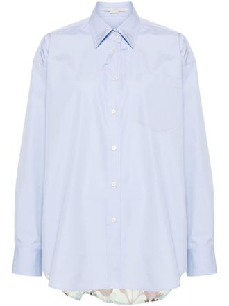 Stella McCartney Blouse met puntkraag - Blauw