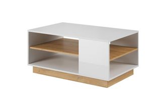 AKL FURNITURE Mesa de centro efecto madera Blanco