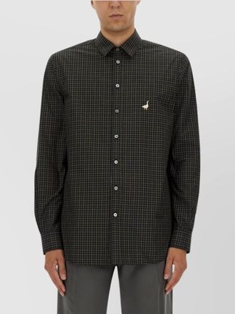 Moschino cotton embroidered shirt