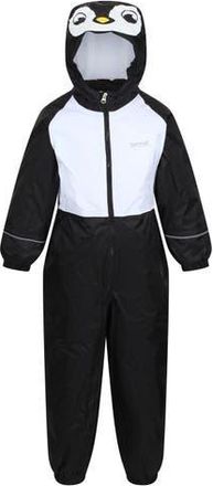 Regatta Childrens/kids Mudplay Iii Penguin Waterproof Puddle Suit in Black at Nordstrom, Size 12-18M
