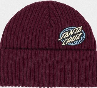 Santa Cruz Mens Santa Cruz Mens Global Oval Dot Beanie - Red - Size: ONE size
