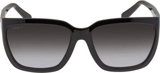 Ferragamo Salvatore Ferragamo Grey Rectangular Ladies Sunglasses SF1018S 001 59