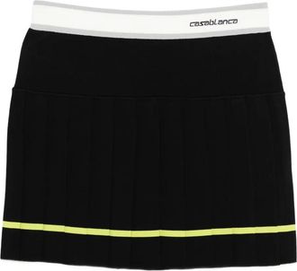 Casablanca Gonna corta a pieghe - Nero