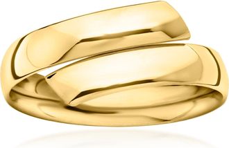 Ross-Simons Italian 18kt Yellow Gold Bypass Ring
