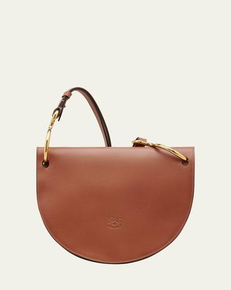 IL BISONTE Consuelo Brushed Leather Flap Shoulder Bag