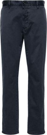 Incotex tapered-leg cotton chino trousers - men - Spandex/Elastane/Cotton/Cotton - 34 - Blue