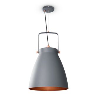 Paco Home Paco Home L&aacute;mpara De Suspensi&oacute;n Comedor Colgante Cocina Mesa Comedor Industrial Moderna L&aacute;mpara Colgante - Antracita, Cobre (&oslash;39 Cm)