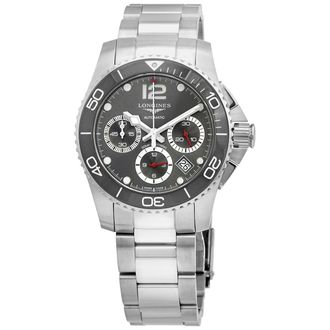 Longines Pre-owned Longines Hydroconquest Chronograph Automatic Grey Dial Watch L3.783.4.76.6