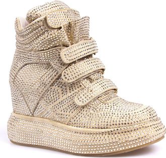 Zigi Soho Shorty Wedge Bootie in Gold Suede at Nordstrom, Size 10