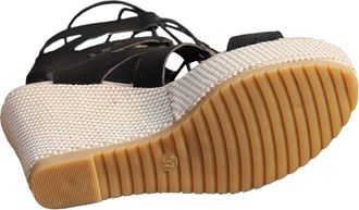 Generic Cocila Womens Sandals WomenS Spring Heeled Thick Bottom Pointed Toe Wrap Back High Woven Rope Black, 6 Ladies Navy Black Shoes Size 6 Hiking 4 Cute Fo