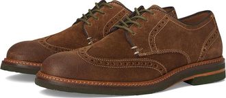 Johnston & Murphy Calder Wingtip Mens Shoes Snuff Waxed Suede : 11.5 M (D), Leather/Suede