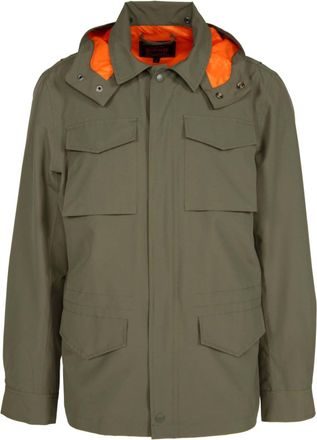 Schott NYC Men 30 Waterproof Light Weight Cotton Poplin Blend m-51 Jacket In Olive