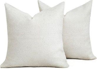 OEM Funda De Almohada De 45 X 45 Cm - Juego De 2 Piezas - Marr&oacute;n Claro - Ideal Para La Decoraci&oacute;n Del Hogar