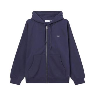 Obey Est. Works Bold Zip Hood - - Sweatshirts & Hoodies - Uomo - Blu - S