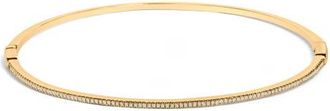 House of Brilliance 14K Yellow Gold 1/3 Cttw Diamond Half Eternity Bangle Bracelet at Nordstrom