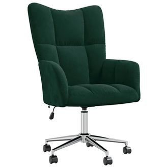 vidaXL Silla De Relajaci&oacute;n De Terciopelo Verde Oscuro Vidaxl