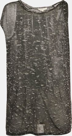Isabel Marant Etoile Monochrome Patterned Jersey Sleeveless Top