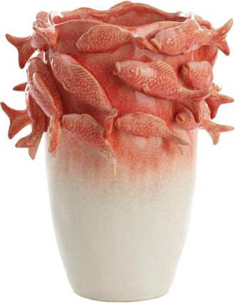 Light & Living Vaso De Cer&aacute;mica Light&living Fish Coral Crema 29x28x36,5 Cm