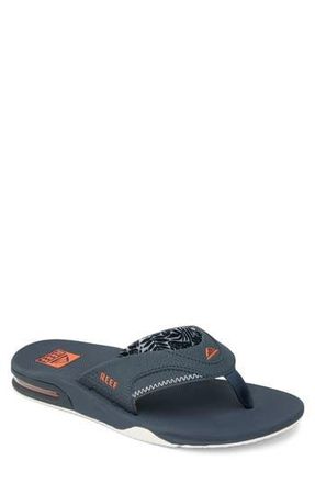 Reef Fanning Flip Flop in Navy/Orange Tropic at Nordstrom Rack, Size 14