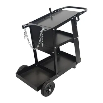 Relaxdays Carro De Soldadura Relaxdays, 3 Niveles, Hasta 180 Kg, 83 X 37 X 70 Cm (alxanxf), Acero, Con Asa, Negro