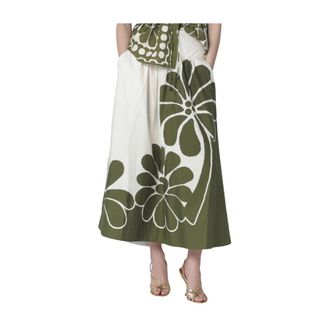 Farm Rio FARM Rio, Midi Skirts, female, Green, Size: XS Palermo Midi Skirt