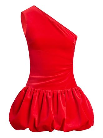 Patou Asymmetrische mini-jurk met ballonzoom - Rood