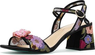 Blue by Betsey Johnson Blare Womens Wedge Shoes Black Floral : 6.5 M, Synthetic