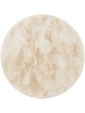 benuta Alfombra de piel crema &oslash; 120 redondo