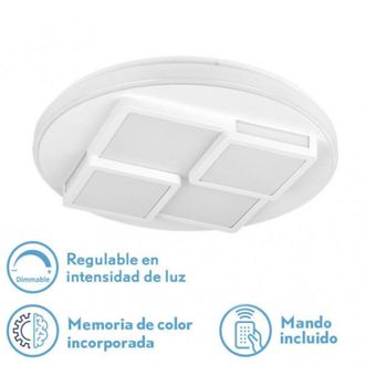 Fabrilamp Plafon 96w Lavi 3000-4000-6500k 7488lm Blanco 8,5x49x49cm Remoto+reg.inten.+ Memoria