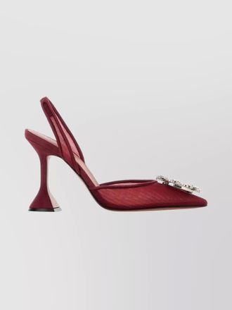 Amina Muaddi mesh slingback pumps