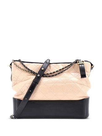 Chanel Gabrielle Quilted Aged Calfskin Large hobo bag - Neutrals