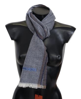 Missoni Striped Wool Scarf - Gray