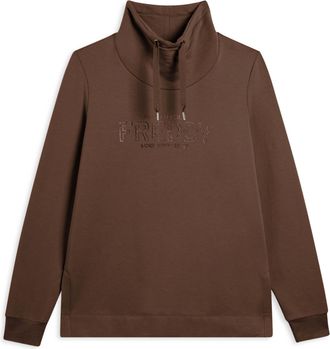 Freddy Felpa sportiva da donna con spacchi laterali e logo frontale