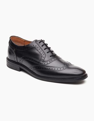 base Mens Base London Clarence Brogue Leather Mens Black Brogues Shoes - Size: 10