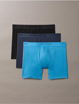 Calvin Klein Mens CK Black 3-Pack Boxer Brief - Multi - L