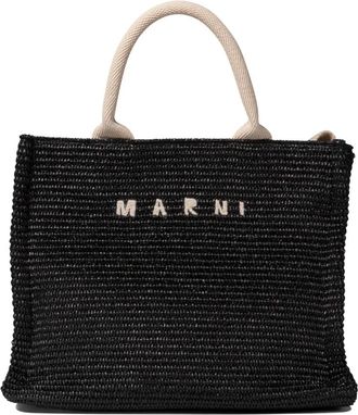 Marni East-West Tote Bag - Dames - Shoppers - Zwart - ONE Size - Katoen - Tassen