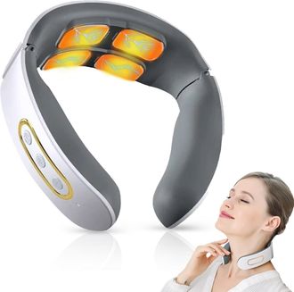 OEM Masajeador De Cuello Con Calor, Masajeador De Pulso Electromagn&eacute;tico, Relajaci&oacute;n Cervical Para Aliviar El Dolor, Masajeador De Cuello Con 6 Modos Y 9 