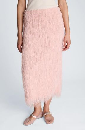 Kenneth Cole Feather Midi Skirt in Pink Vapor at Nordstrom, Size X-Large