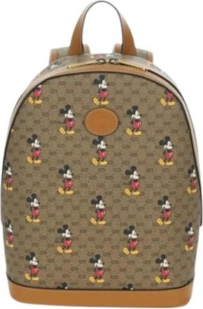 Gucci Pre-owned Backpack - Dames - Vintage Rugzakken - Beige - ONE Size - Vintage