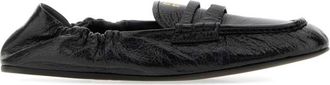 Miu Miu Black Leather Loafers