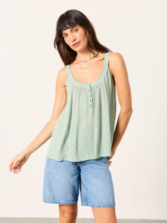 Fat Face FatFace Layla Dusky Green Coral Texture Regular Cami